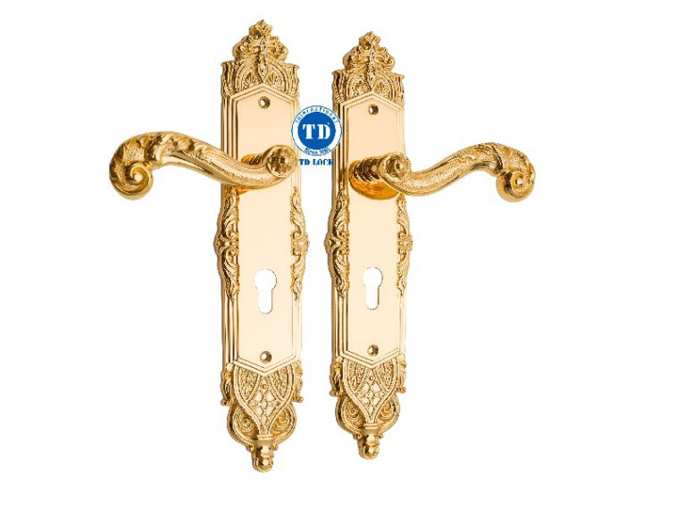 KHÓA CỬA CHÍNH MẠ 24K